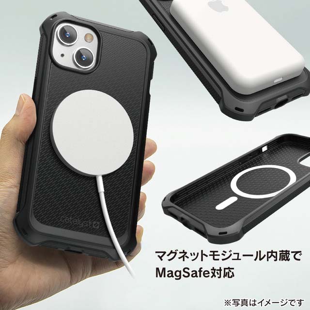 【iPhone14 ケース】MagSafe対応 衝撃吸収ケース Cruxシリーズ (ステルスブラック)サブ画像