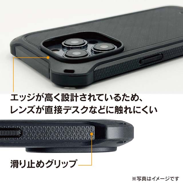 【iPhone14 ケース】MagSafe対応 衝撃吸収ケース Cruxシリーズ (ステルスブラック)サブ画像