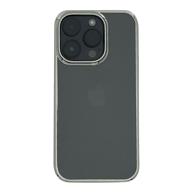 【iPhone14 Pro ケース】サイドメッキケース (シルバー)サブ画像