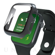 【Apple Watch ケース 44mm】ゴリラガラス 高透明 ガラス一体型PCケース (ブラック) for Apple Watch SE(第2/1世代)/Series6/5/4