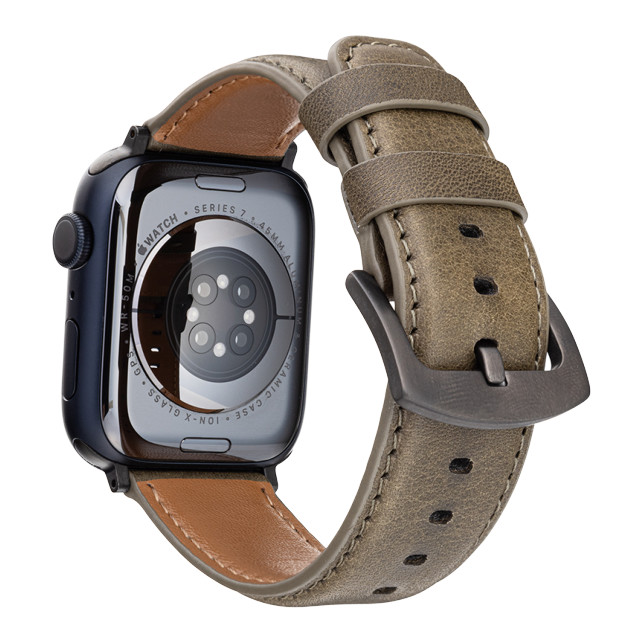 【Apple Watch バンド 49/45/44/42mm】ミネルバボックスレザーバンド (グリージオ) for Apple Watch Ultra2/1/SE(第2/1世代)/Series9/8/7/6/5/4/3/2/1サブ画像