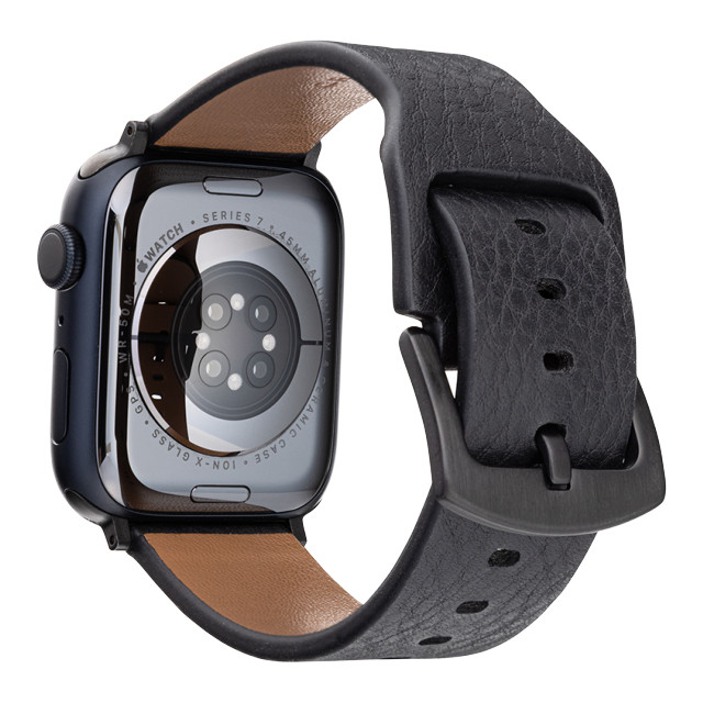 【Apple Watch バンド 49/45/44/42mm】イタリアンレザーバンド (ネロ) for Apple Watch Ultra2/1/SE(第2/1世代)/Series9/8/7/6/5/4/3/2/1サブ画像