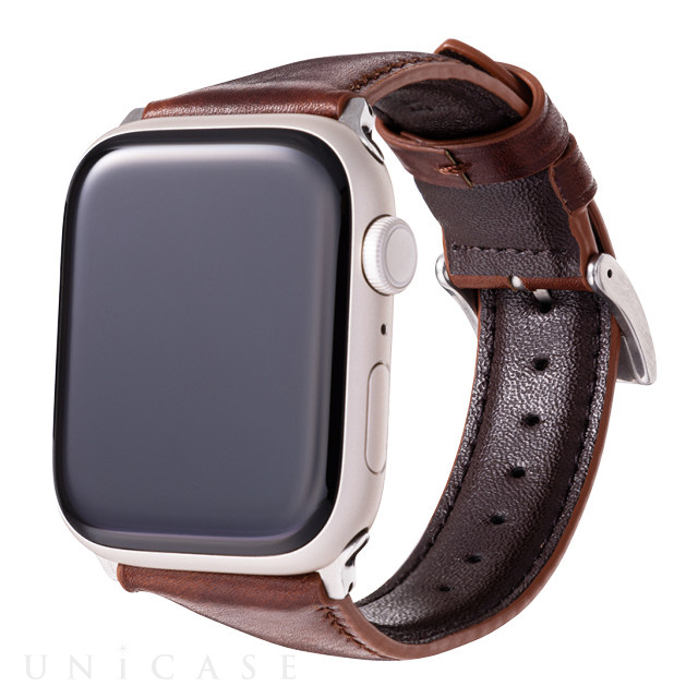 Apple Watch 4 6 5 SE レザーバンド 44 アップルウォッチ - レザーベルト