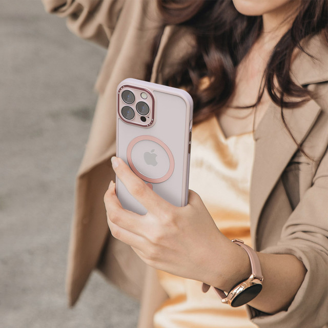 【iPhone14 Pro ケース】レンズガード一体型MagSafe対応クリアケース (ピンク)サブ画像
