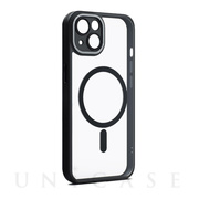 【iPhone14 ケース】レンズガード一体型MagSafe対応クリアケース (ブラック)