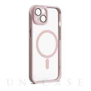 【iPhone14 ケース】レンズガード一体型MagSafe対応クリアケース (ピンク)