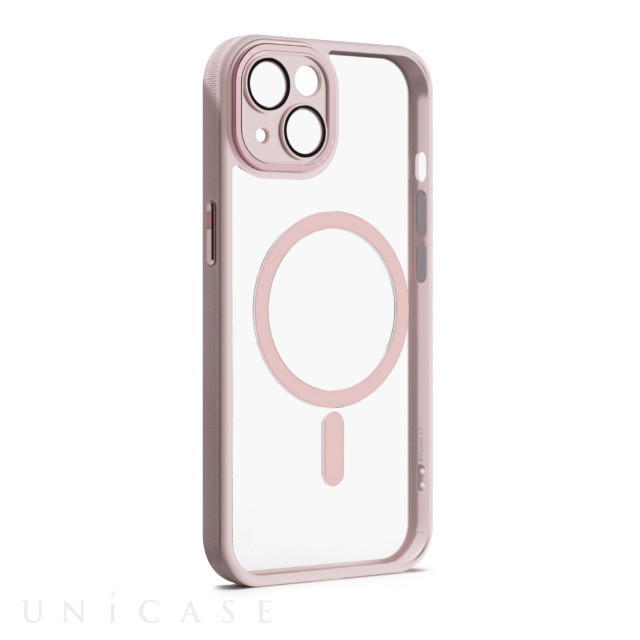 iPhone14 ケース】レンズガード一体型MagSafe対応クリアケース (ピンク) miak iPhoneケースは UNiCASE
