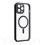 【iPhone14 Pro ケース】レンズガード一体型MagSafe対応クリアケース (ブラック)