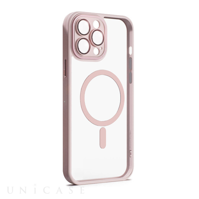 iPhone14 Pro ケース】レンズガード一体型MagSafe対応クリアケース (ピンク) miak iPhoneケースは UNiCASE