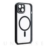 【iPhone13 ケース】レンズガード一体型MagSafe対応クリアケース (ブラック)