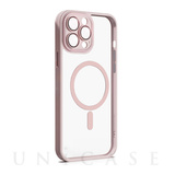 【iPhone13 Pro ケース】レンズガード一体型MagSafe対応クリアケース (ピンク)