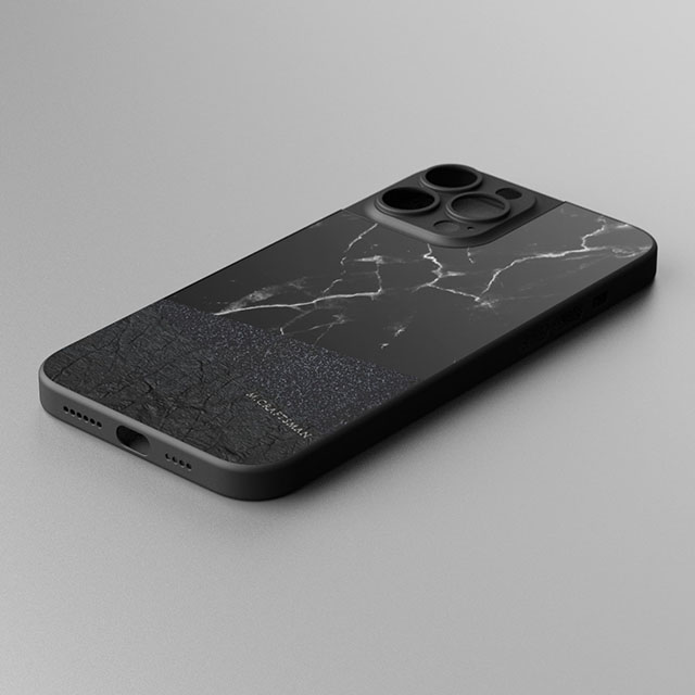 【iPhone13 Pro ケース】Papery Marble Case (ブラック)サブ画像