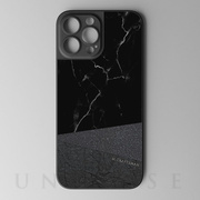 【iPhone13 Pro ケース】Papery Marble Case (ブラック)