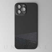 【iPhone13 Pro ケース】Papery Leather Case (ブラック)