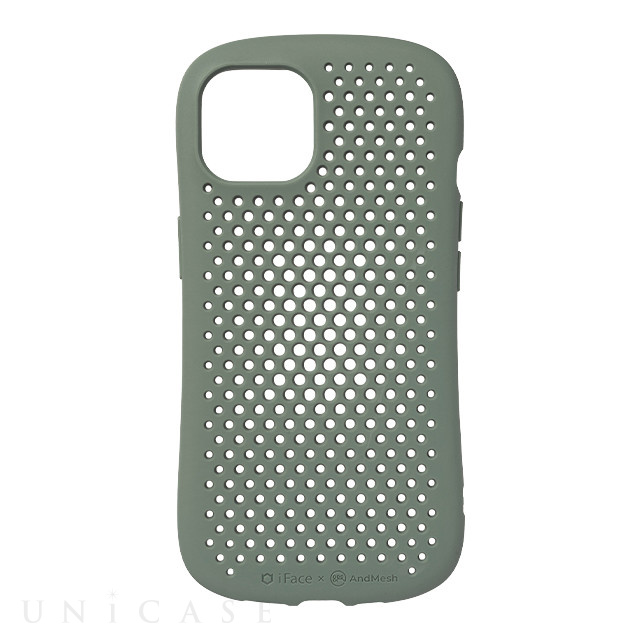 【iPhone14 ケース】iFace × AndMesh MESH Grip Case (クレイグリーン)