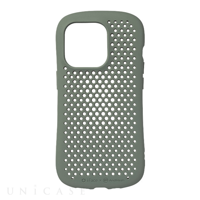 【iPhone14 Pro ケース】iFace × AndMesh MESH Grip Case (クレイグリーン)