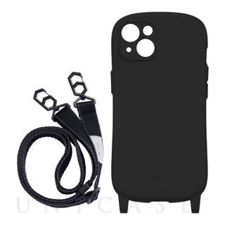 【iPhone14 ケース】iFace Hang and シリコンハードケース/ショルダーストラップセット (ブラック)