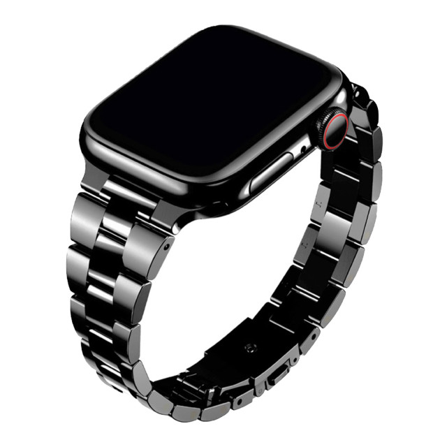 【Apple Watch バンド 49/45/44/42mm】イージーアジャスト メタルバンド (ブラック) for Apple Watch Ultra/SE(第2/1世代)/Series9/8/7/6/5/4/3/2/1