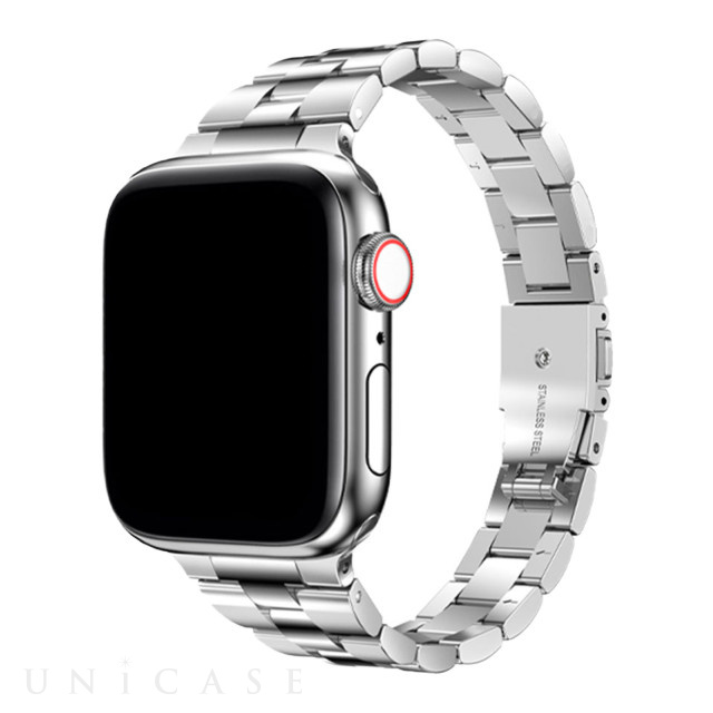 【Apple Watch バンド 41/40/38mm】イージーアジャスト メタルバンド (シルバー) for Apple Watch SE(第2/1世代)/Series9/8/7/6/5/4/3/2/1