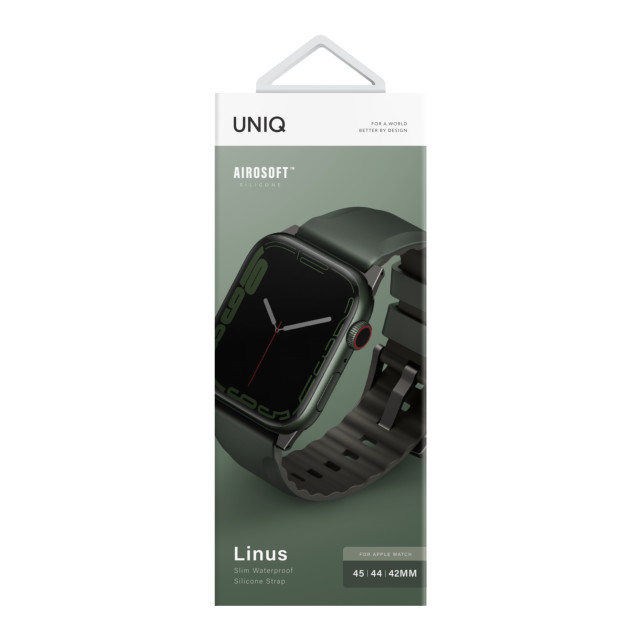 【Apple Watch バンド 45/44/42mm】LINUS AIROSOFT シリコン APPLE WATCH バンド MOSS GREEN (GREEN) for Apple Watch SE(第2/1世代)/Series9/8/7/6/5/4/3/2/1goods_nameサブ画像