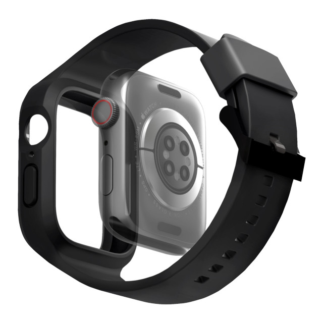 【Apple Watch バンド 45/44mm】MONOS 2-IN-1 APPLE WATCH STRAP WITH HYBRID バンド一体型タフネスケース MIDNIGHT BLACK (BLACK) for Apple Watch SE(第2/1世代)/Series9/8/7/6/5/4サブ画像