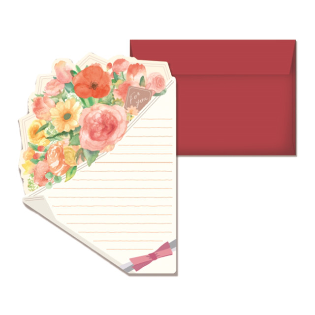 花を贈るブーケレター (red)サブ画像