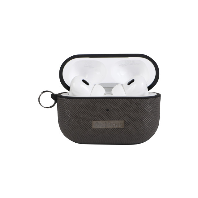 【AirPods Pro(第2世代) ケース】“スクエアプレート” PU Leather Case (GRAPHITE)goods_nameサブ画像