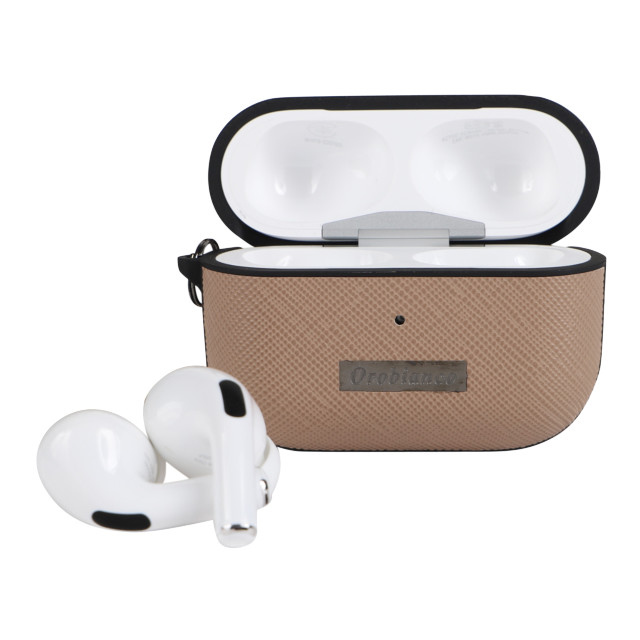 【AirPods Pro(第2世代) ケース】“スクエアプレート” PU Leather Case (TAUPE)goods_nameサブ画像