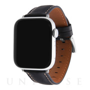 【Apple Watch バンド 49/45/44mm】本革レザーベルト バンド 20mm (ブラック) for Apple Watch Ultra2/1/SE(第2/1世代)/Series9/8/7