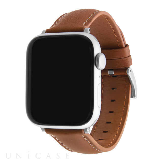 【Apple Watch バンド 49/45/44mm】本革レザーベルト バンド 20mm (ブラウン) for Apple Watch Ultra2/1/SE(第2/1世代)/Series9/8/7