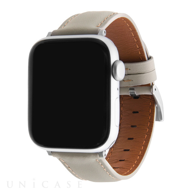 【Apple Watch バンド 49/45/44mm】本革レザーベルト バンド 20mm (ライトグレー) for Apple Watch Ultra2/1/SE(第2/1世代)/Series9/8/7