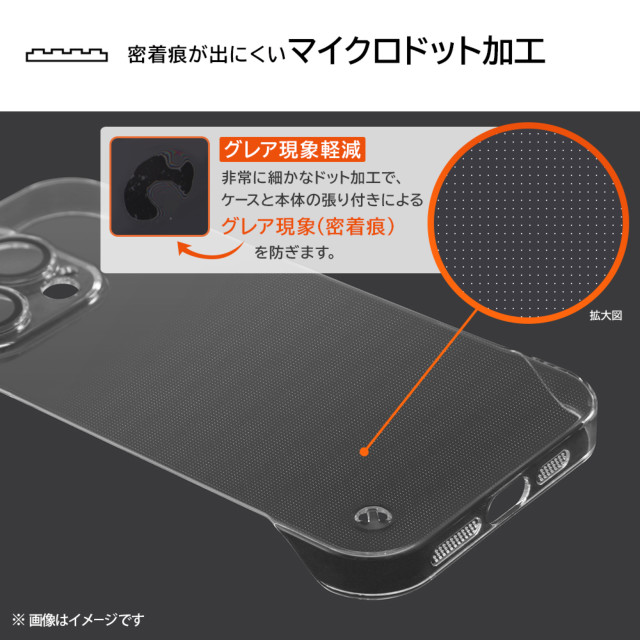 【iPhone14 Pro ケース】超軽量 ハードケース ウルトラライト リングストラップ付 (クリア)サブ画像