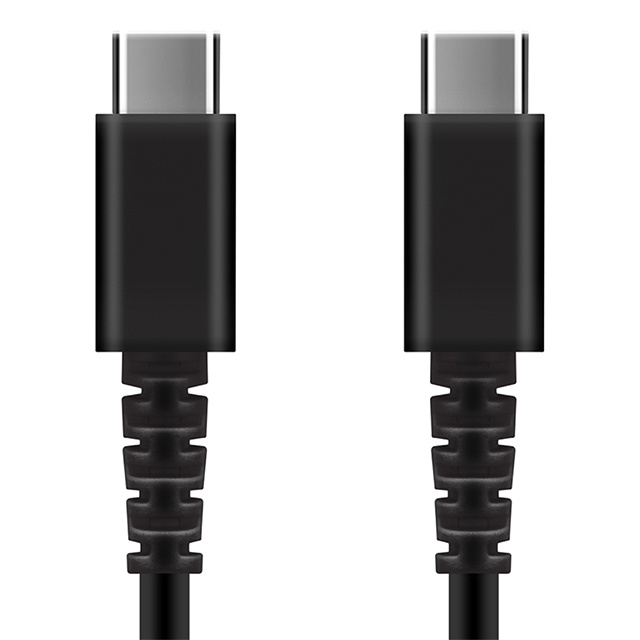 【アウトレット】充電/通信 やわらかケーブル USB-C to USB-C 1.2m (ブラック)サブ画像