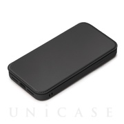 【アウトレット】【iPhone13 mini ケース】ガラスフリップケース (ブラック)