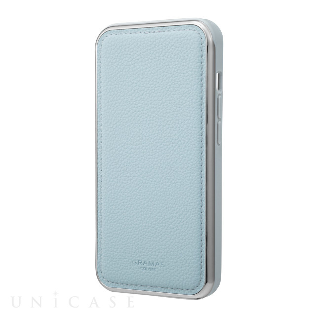 【アウトレット】【iPhone13/13 Pro ケース】“Shrink” PU Leather Full Cover Hybrid Shell Case (Light Blue)