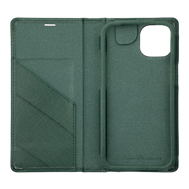【アウトレット】【iPhone13 ケース】“EURO Passione” PU Leather Book Case (Forest Green)goods_nameサブ画像