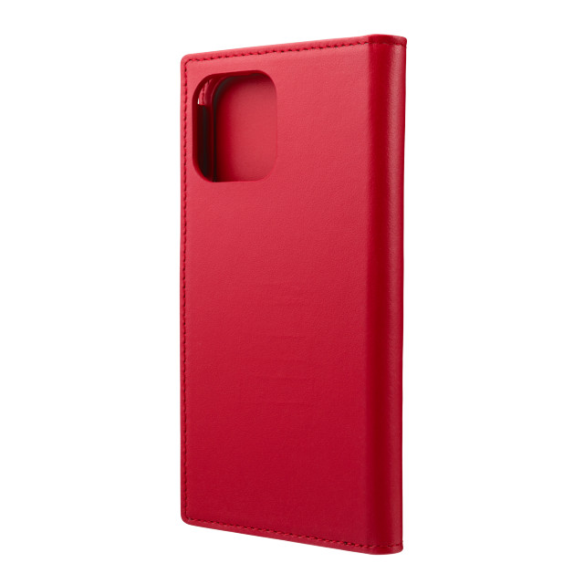【アウトレット】【iPhone12/12 Pro ケース】Italian Genuine Leather Book Case (Red)サブ画像