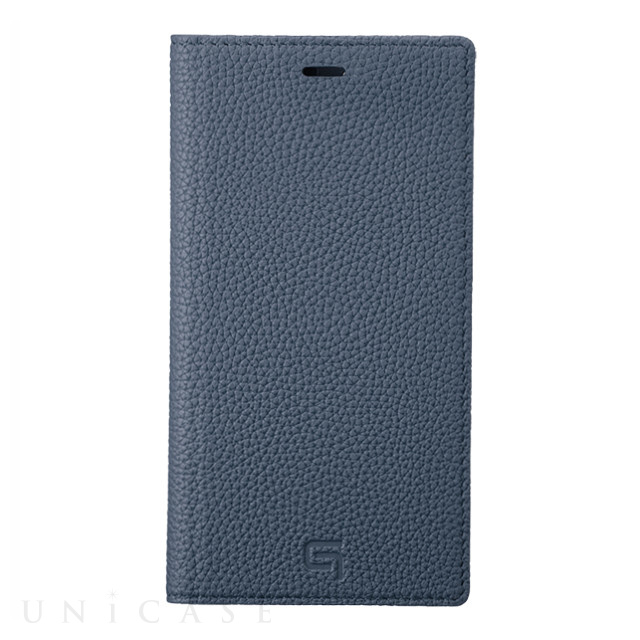 【アウトレット】【iPhone11/XR ケース】Shrunken-Calf Leather Book Case (Navy)