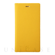 【アウトレット】【iPhone11 Pro/XS/X ケース】Shrunken-Calf Leather Book Case (Yellow)
