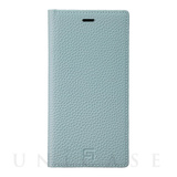 【アウトレット】【iPhone11 Pro/XS/X ケース】Shrunken-Calf Leather Book Case (Baby Blue)