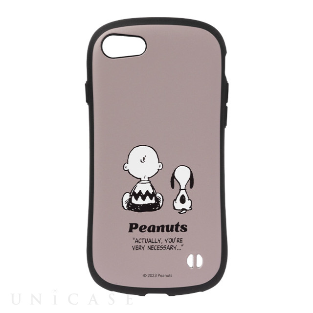 【iPhoneSE(第3/2世代)/8/7 ケース】PEANUTS iFace First Classケース (くすみグレージュ/バック)