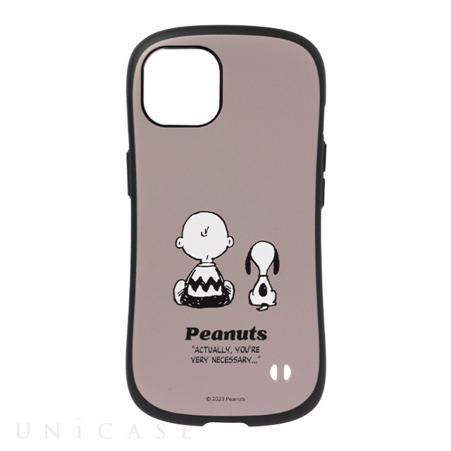 【iPhone13 ケース】PEANUTS iFace First Classケース (くすみグレージュ/バック)