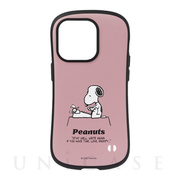 【iPhone14 Pro ケース】PEANUTS iFace First Classケース (くすみピンク/レター)