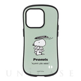 【iPhone14 Pro ケース】PEANUTS iFace First Classケース (くすみグリーン/ウッドストック)