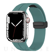 【Apple Watch バンド 49/45/44/42mm】シリコン-マグネバックル (ライトグリーン) for Apple Watch Ultra2/1/SE(第2/1世代)/Series9/8/7/6/5/4/3/2/1
