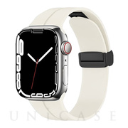 【Apple Watch バンド 49/45/44/42mm】シリコン-マグネバックル (スターライト) for Apple Watch Ultra/SE(第2/1世代)/Series8/7/6/5/4/3/2/1