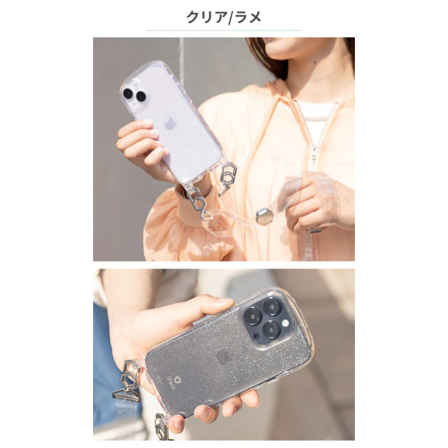 【iPhone12/12 Pro ケース】iFace Hang and クリアケース/ショルダーストラップセット (クリア/ラメ)goods_nameサブ画像