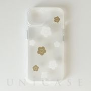 【iPhone14/13 ケース】RANDOM DAISY Hybrid Clear Case (WHITE/GOLD)