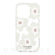 【アウトレット】【iPhone14 Pro ケース】Protective Hardshell Case (Hollyhock Floral Clear/Cream with Stones)