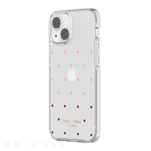 【アウトレット】【iPhone13 mini ケース】Protective Hardshell Case (Pin Dot Ombre/Pink/Clear)